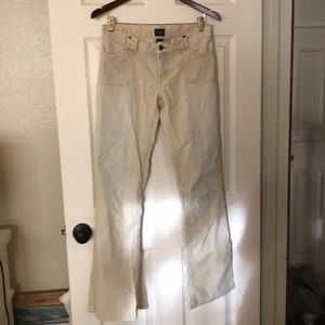 Comfortable khaki corduroy pants boot cut
